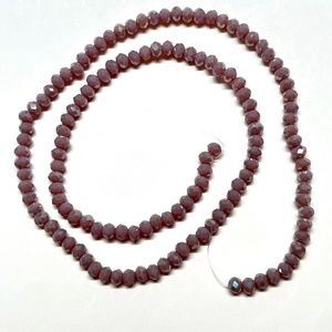 As Low As $2 Pale Mauve AB Faceted Glass Rondelles 3.5mm x 2.5mm (125)